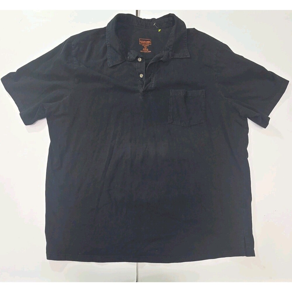 Boulder Creek Trading Company Men's Polo Shirt 4XL Big & Tall Black Pocket